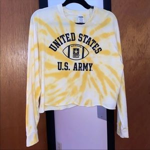 Pink U.S. Army cropped sweatshirt